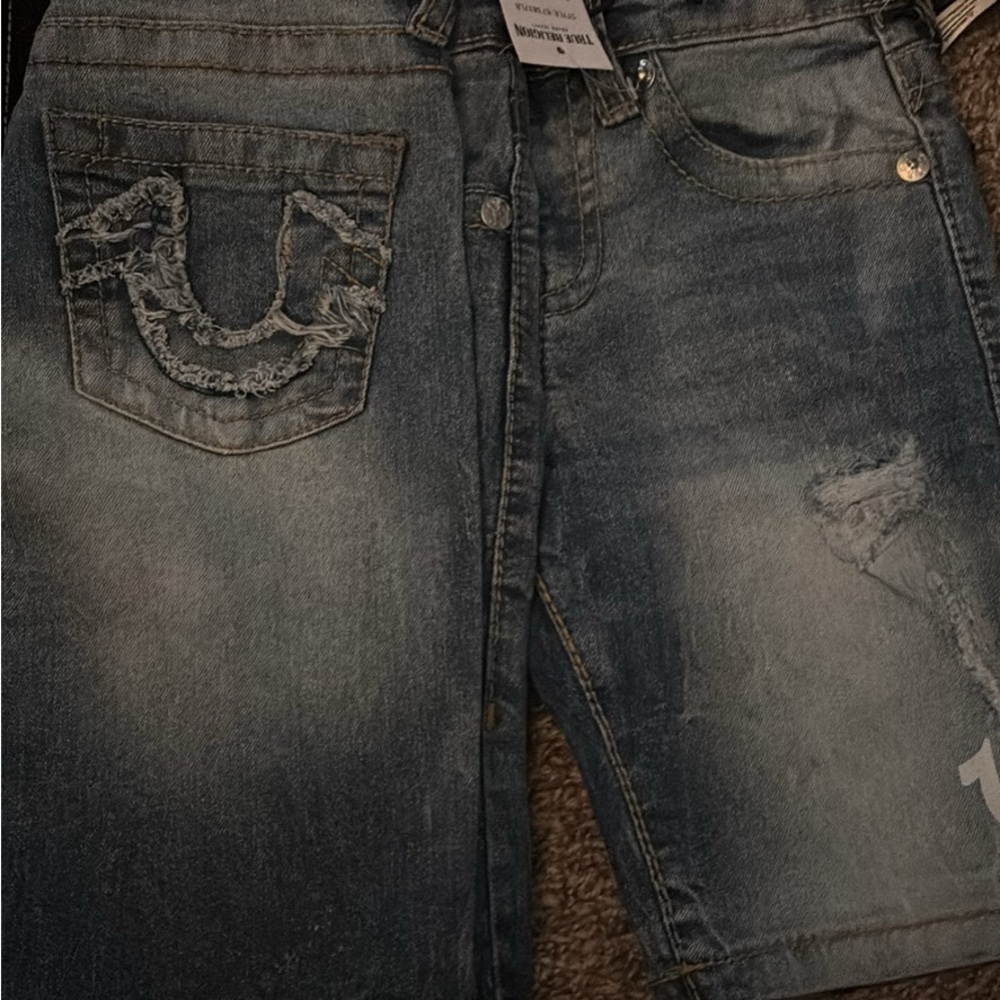 True Religion Kids Denim Shorts - Blue